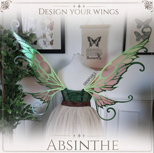 tragbare Feenflügel Absinthe für ein la fée verte Kostüm