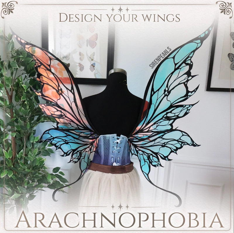 gruselige Feenflügel im Arachnophobia Design - perfekt für Halloween