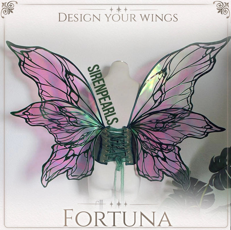 Feenflügel Fortuna in grün für Blumenfeen 