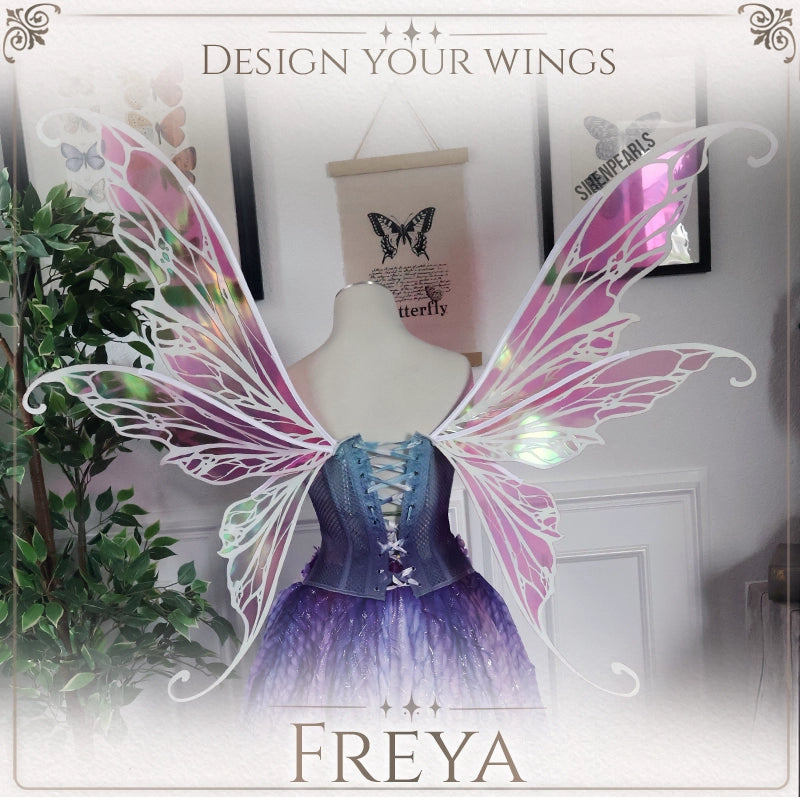 handgemachte Feenflügel Freya, für Erwachsene, Cosplayer und LARP