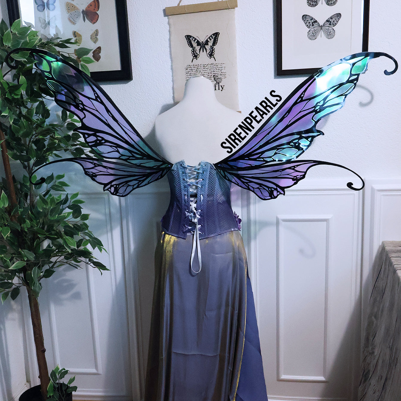 Freya Fairy Wings L blue black