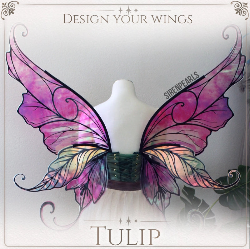 bunte tragbare  Feenflügel Tulip , inspiriert vpn Tulpen